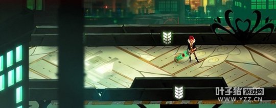 In Transistor, players assume the role of a young woman who gains control of a powerful weapon after a mysterious group of assailants nearly kills her with it. Now she must fight from street to street against forces that will stop at nothing to recover the weapon. During the course of the adventure, players will piece together the Transistor's mysteries as they pursue its former owners.