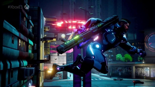 Stills from the gameplay trailer for Crackdown 3, debuted at the Xbox Briefing during E3 2017.